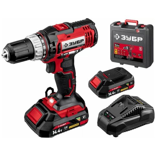 ЗУБР ДШЛ-145-22 144В 2 АКБ 2Ач в кейсе дрель-шуруповер Мастер 891000₽