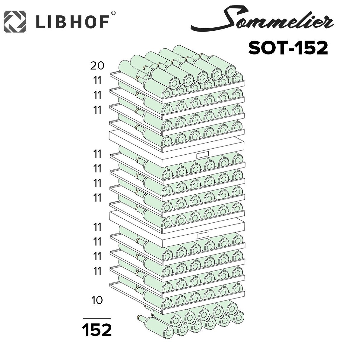 Винный шкаф Libhof SOT-152 black