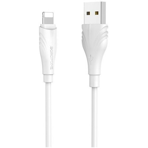 Дата-кабель USB 2.0A для Lightning 8-pin Borofone BX18 ПВХ 1м White