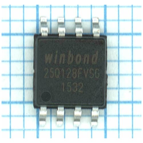 Микросхема ПЗУ W25Q128FVSG переходник sop8 с кабелем