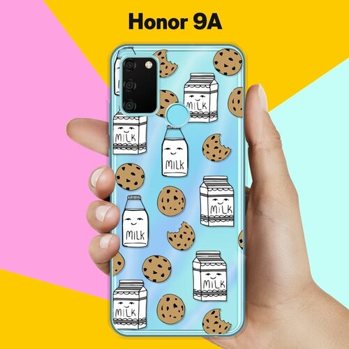 Силиконовый чехол Молоко и печеньки на Honor 9A силиконовый чехол печеньки и молоко на honor 20s
