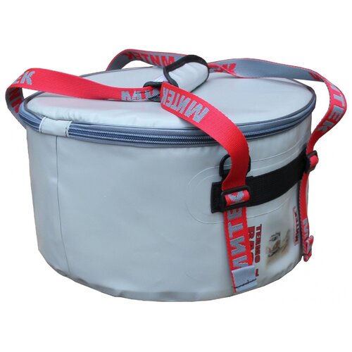 фото Сумка-термос митек круг (ø 40см н-20см) с крышкой серый