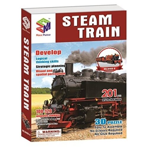 Пазл 3D Старинный поезд 3D, 201 деталь, в коробке B468-6
