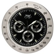 Часы настенные металлические с тремя циферблатами Восток Н-3227 круглые со светонакопителем диаметр 33,8 см