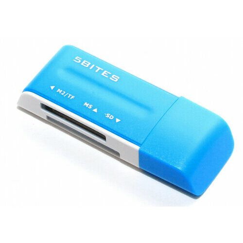 Картридер 5BITES RE2-102BL BLUE usb flash накопитель 5bites re2 102bl