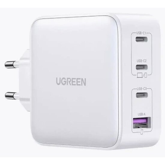 Сетевое зарядное устройство Ugreen CD226 (15337) USB-A + 3xUSB-C, 100 Вт, белый