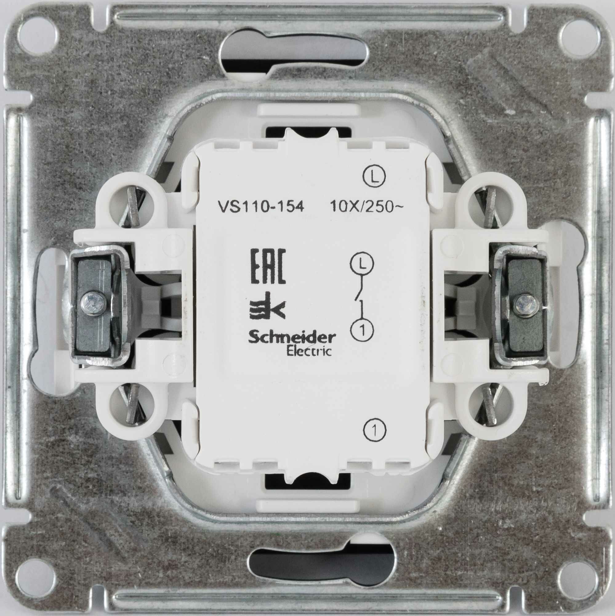 Выключатель встраиваемый Schneider Electric W59 Deco 1 клавиша, цвет графит - фото №2