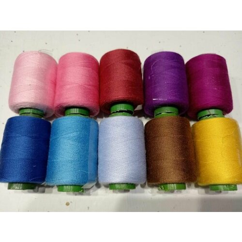 Нитки швейные набор 12, 10 цветов 40/2 300 ярдов janome набор приспособлений для распошивальных машин 796 401 106