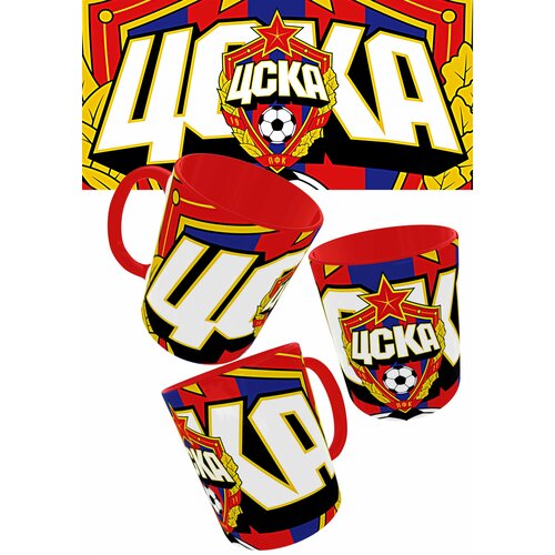 ФК ЦСКА, Кружка (Бокал) премиум класса футбольный клуб ЦСКА / Идеальный бокал, для идеальных болельщиков, идеального ФК/Авторский бокал ручной работы, Эксклюзив, Новинка