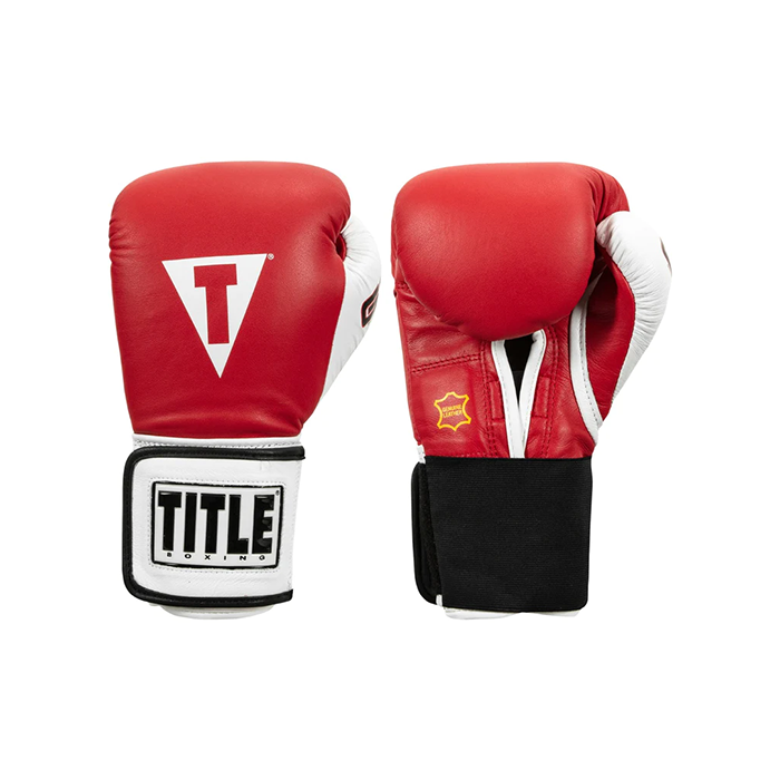 Боксерские перчатки TITLE Boxing Gel World Elastic Red (12 унций)
