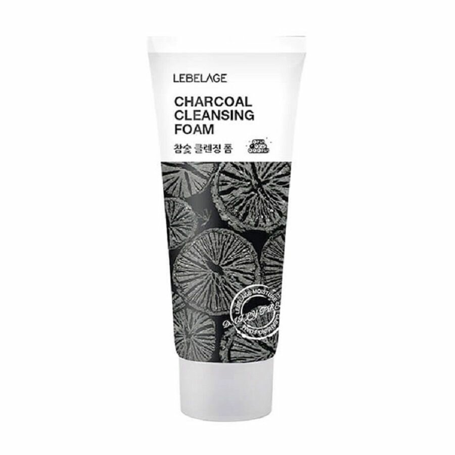 LEBELAGE Пенка для лица очищающая с экстрактом древесного угля CHARCOAL CLEANSING FOAM, 100 мл.