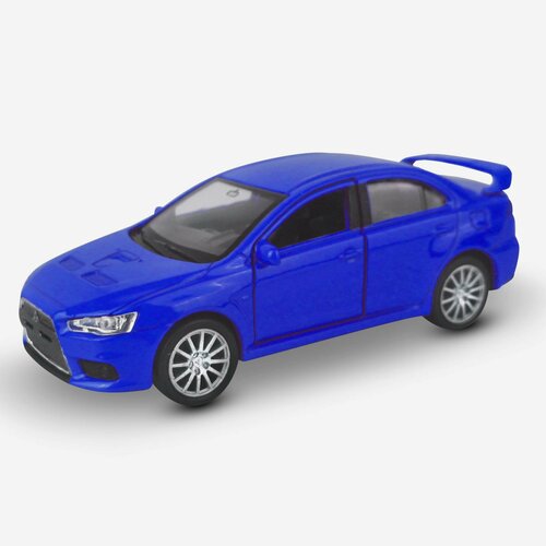 Машинка WELLY MITSUBISHI LANCER EVOLUTION X Cиний / модель машины 1:38 с пружинным механизмом машинка welly 1 38 mitsubishi lancer evolution viii желтая 42338w жёлтая