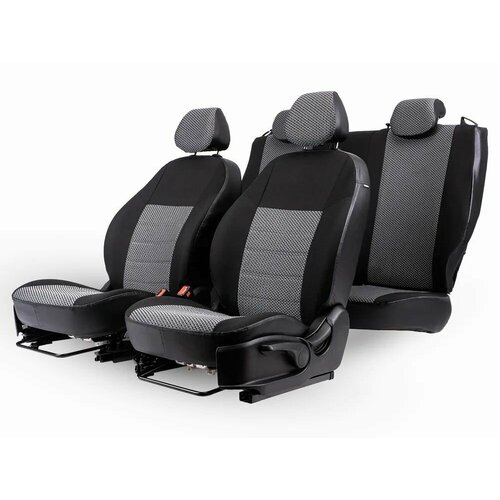 Чехлы из жаккарда для автомобильных сидений на хундай солярис с17 г. в. задняя спинка 40/60!