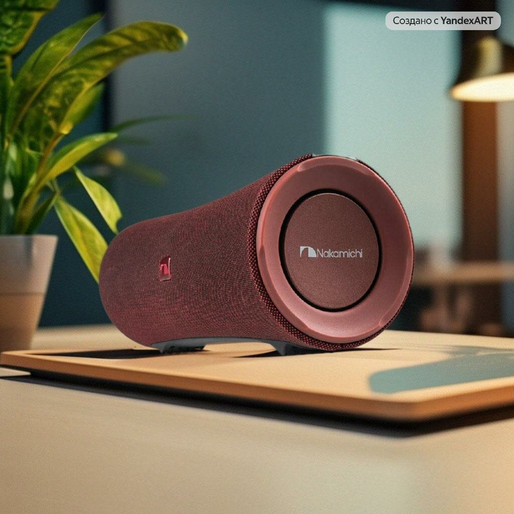 Портативная музыкальная колонка / Bluetooth / NFC / красная / Nakamichi Punch (RED)