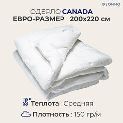 Одеяло SONNO CANADA, евро-размер, стеганое, гипоаллергенное, всесезонное, 200х205 см