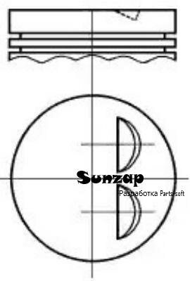 NURAL 87-102707-10 Поршень dm.72.50x1.2x1.5x2.0 +0.50 Цена за 1 шт.