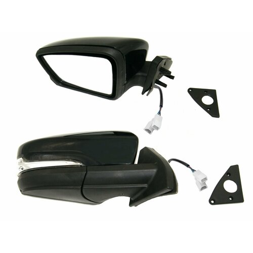Зеркало боковое ВАЗ 2108 2109 21099 2113 2114 2115 комплект ручной привод с внешней стороны автомобиля в корпусе Гранта с обогревом и повторителем поворотов 4520₽