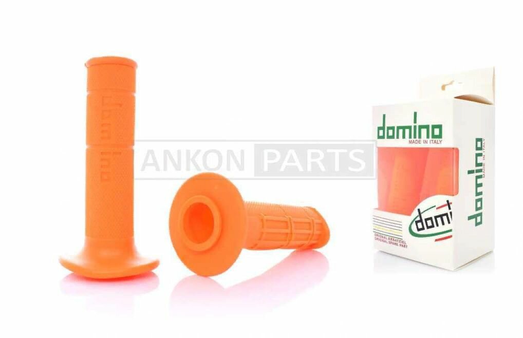 Ручки руля универсальные "DOMINO" (силикон, оранжевые)