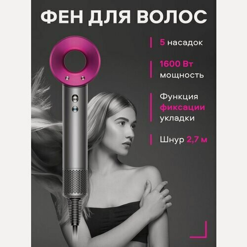 Изображение товара Фен для волос профессиональный/ Супер фен для укладки волос/ Premium.1600w