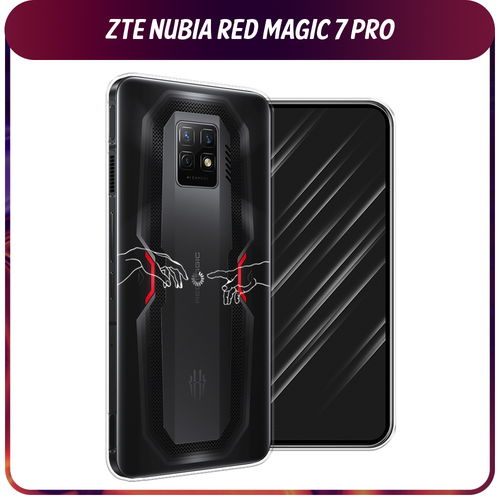 Силиконовый чехол на ZTE Nubia Red Magic 7 Pro / ЗТЕ Нубиа Ред Меджик 7 Про Загрузка творения, прозрачный силиконовый чехол на zte nubia red magic 7 pro зте нубиа ред меджик 7 про созвездия прозрачный
