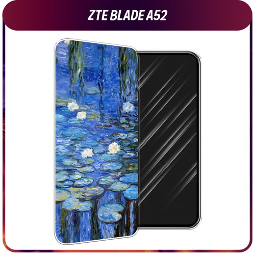 Силиконовый чехол на ZTE Blade A52 / ЗТЕ Блэйд А52 Нарисованный пруд