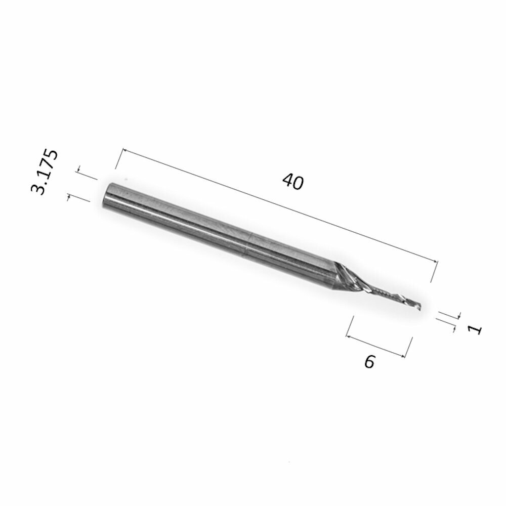 Фреза DJTOL N1LX3.106 спиральная однозаходная стружка вверх (по дереву композиту (АКП) пластику)
