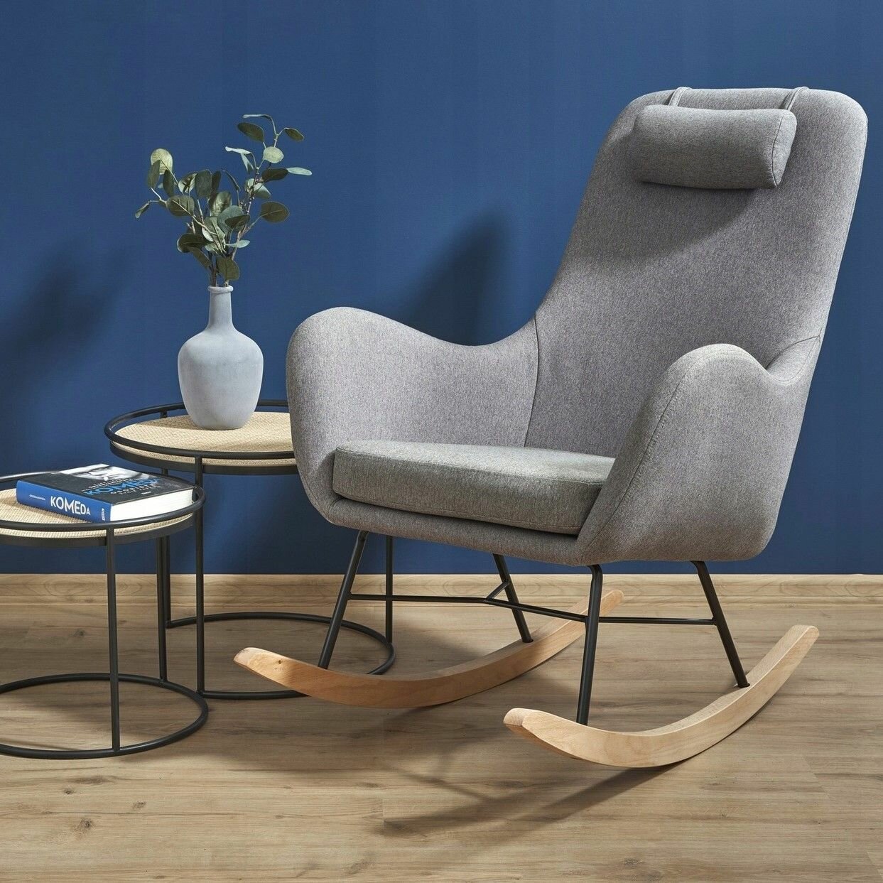 фото Кресло-качалка Halmar BOTAS (серый)
