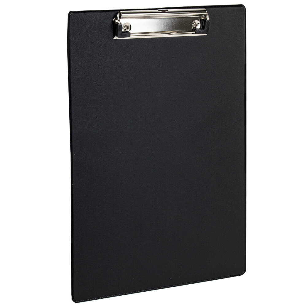 Доска-планшет STAFF с прижимом А4 (228х318 мм), картон/ПВХ, черная, 229554 упаковка 6 шт.