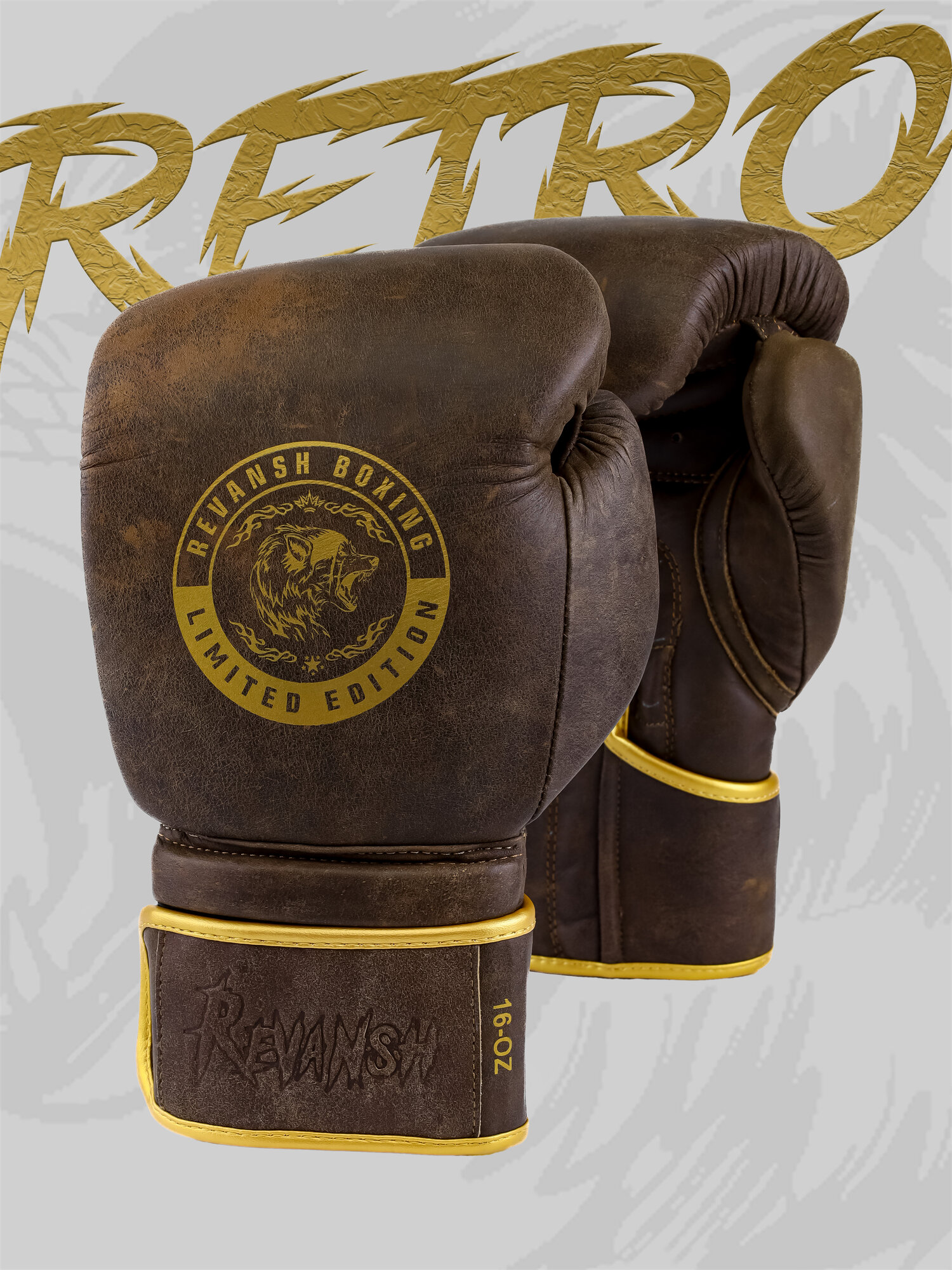 Боксерские перчатки Revansh Ретро, натуральная кожа