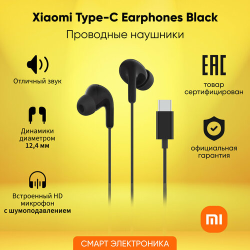 Наушники Xiaomi Type-C Earphones M2413E1 Black 590₽