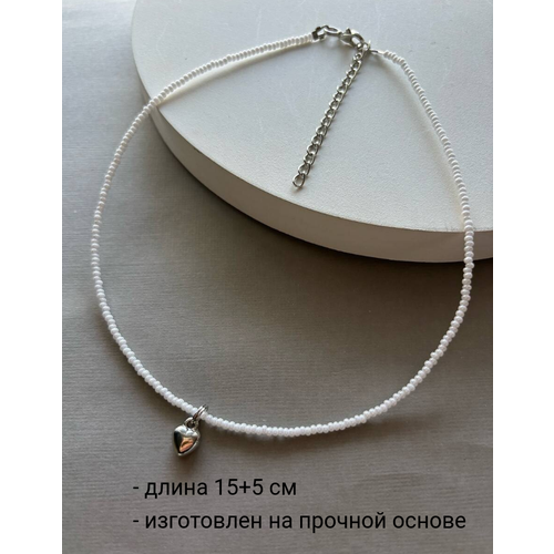 Чокер SIDORINA SOFIA ACCESSORIES перламутр бисер длина 35 см серебряный 275₽