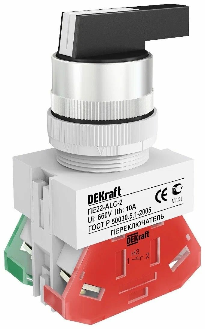 Переключатель Dekraft 25052DEK ПЕ22-AC-3-BLK