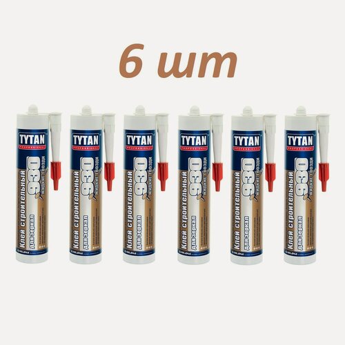 Изображение товара Клей строительный для зеркал Tytan Professional №930 бежевый (380гр) упак (6 шт)
