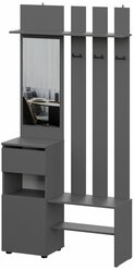 Прихожая мебель в коридор SV Мебель Денвер, 100х35х200 см, цвет графит
