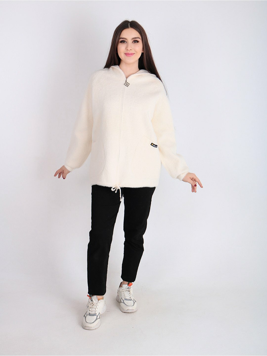 Пальто, размер One Size, белый, — фото 1