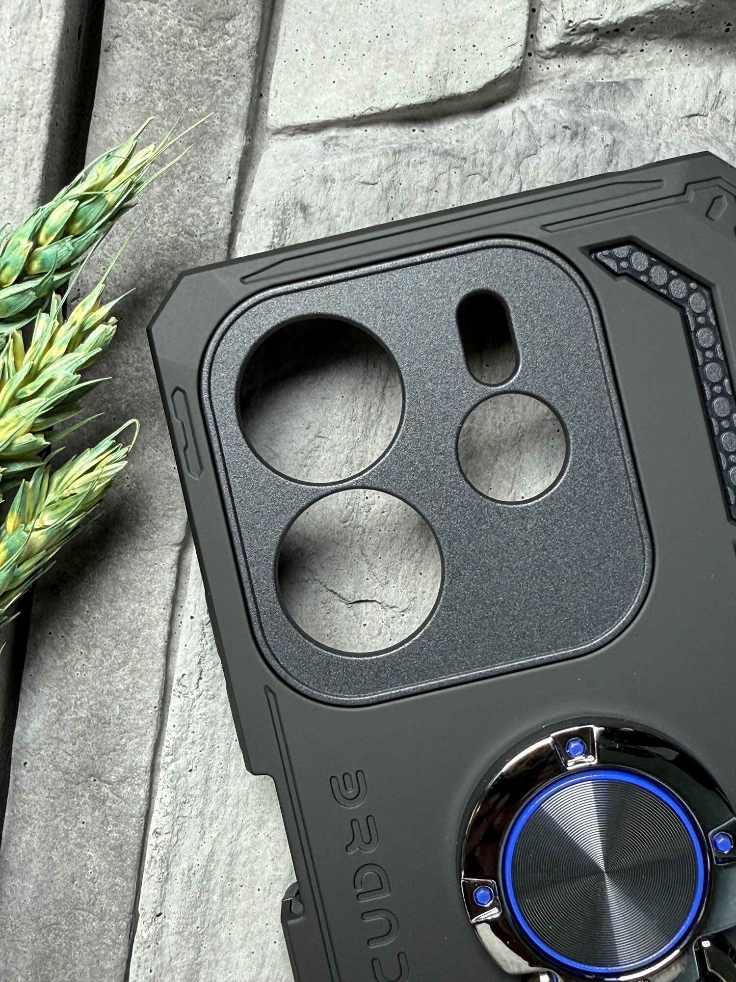 Картинки Чехол противоударный для Xiaomi Redmi Note 14 4G ( Сяоми Редми Ноут 14 4джи ) с функцией подставки, с кольцом-держателем, ударопрочный, усиленный, черный