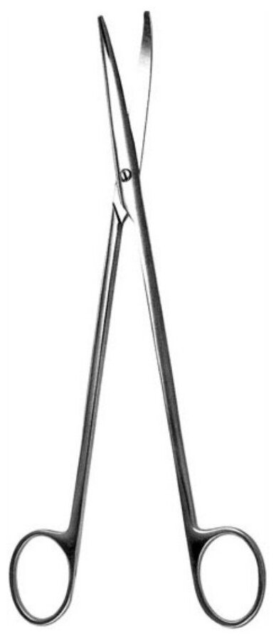 фото Ножницы для рассечения мягких тканей в глубоких полостях вертикально-изогнутые 25см