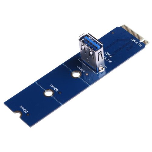 Адаптер переходник GSMIN DP20 NGFF M.2 - USB 3.0 для PCI-E (Синий) адаптер переходник gsmin rt 19 usb 2 0 m mini usb m черный