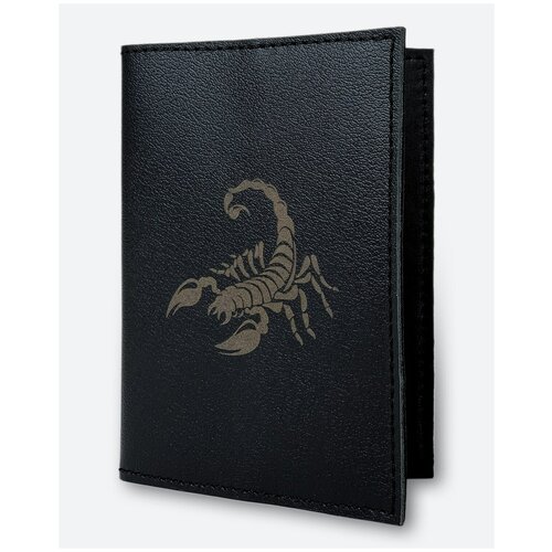 Обложка для паспорта KAZA Скорпион знак зодиака черный