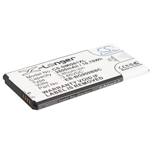 аккумулятор cs smi961xl для samsung galaxy s5 3 85v 2800mah 10 78wh Аккумулятор Cameron Sino CS-SMI961XL 2800 мАч для Samsung Galaxy S5 черный, белый