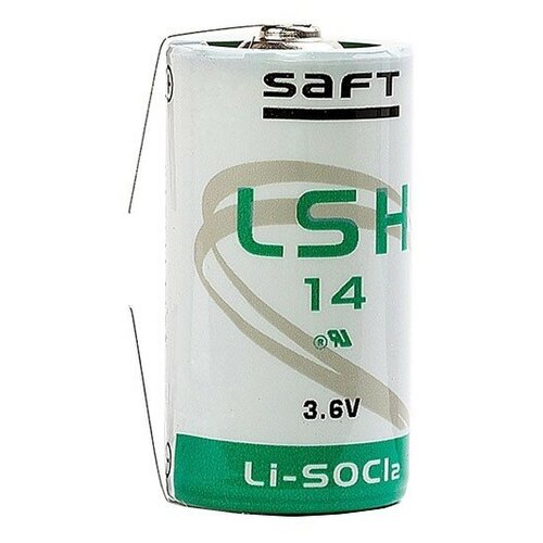 Батарейка литиева C SAFT LSH 14CNRC с лепестковыми выводами батарейка saft ls 14500 aa 2600 ma 3 6v