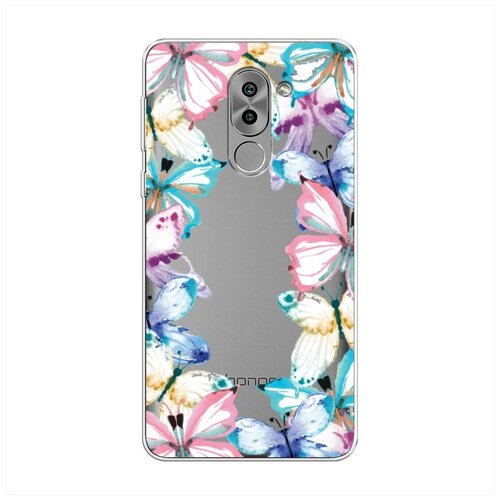 фото Силиконовый чехол "рамка из бабочек" на honor 6x / хонор 6х case place
