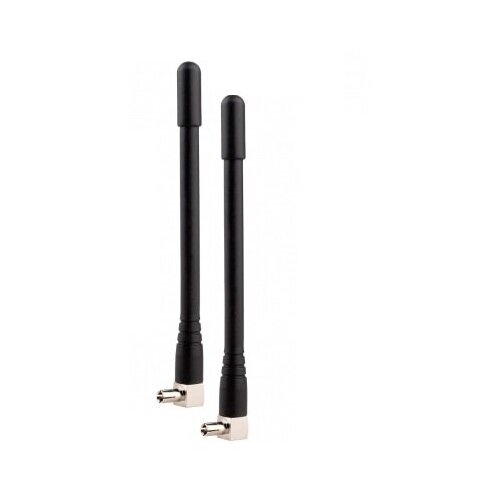 Комплект 2шт. черных антенн для модемов и мобильных роутеров 3G 4G усиление 2dBi всенаправленная TS9
