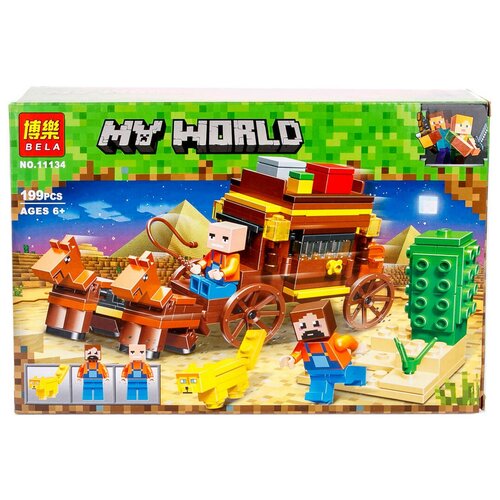 Конструктор BELA MyWorld 11134 конструктор детский myworld битва с ледяным монстром 328 pcs