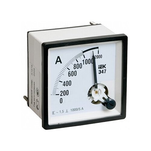 Амперметр Э47 1000/5А 72х72 AC включение через трансформатор (класс точности 1.5) (IPA10-6-1000-E)