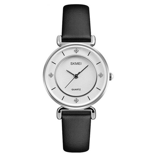 фото Наручные часы skmei часы женские skmei 1330 leather - серебристые, серебряный, черный