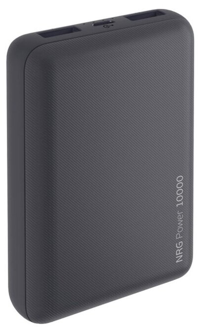 Внешний аккумулятор Deppa NRG Power 10000mAh, 2.1A, 2xUSB, черный