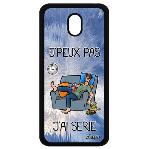 фото Защитный чехол на телефон // galaxy j5 2017 // "не могу - у меня сериал!" пародия комикс, utaupia, голубой