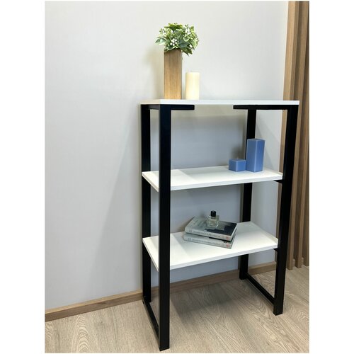 Стеллаж DUNE M (белый), стеллаж для обуви, консоль для прихожей, стеллаж торговый, модульный стеллаж 60*100