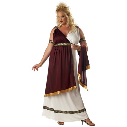 фото Костюм римская императрица (большой размер) взрослый california costumes plus 2xl (54-56) (платье, накидка с медальоном, манжеты)